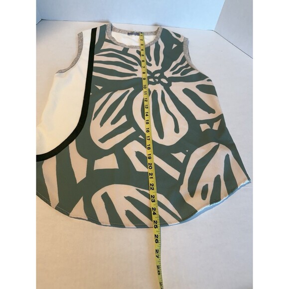 Zara Botanical Print Sleeveless Blouse, Asymmetrical, Spring/Summer Size M - Picture 12 of 16